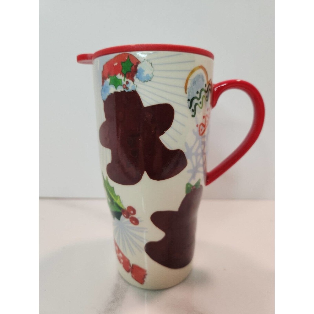 Lenox Home For the Holidays Gingerbread Heat Changing Travel Mug 20 Oz